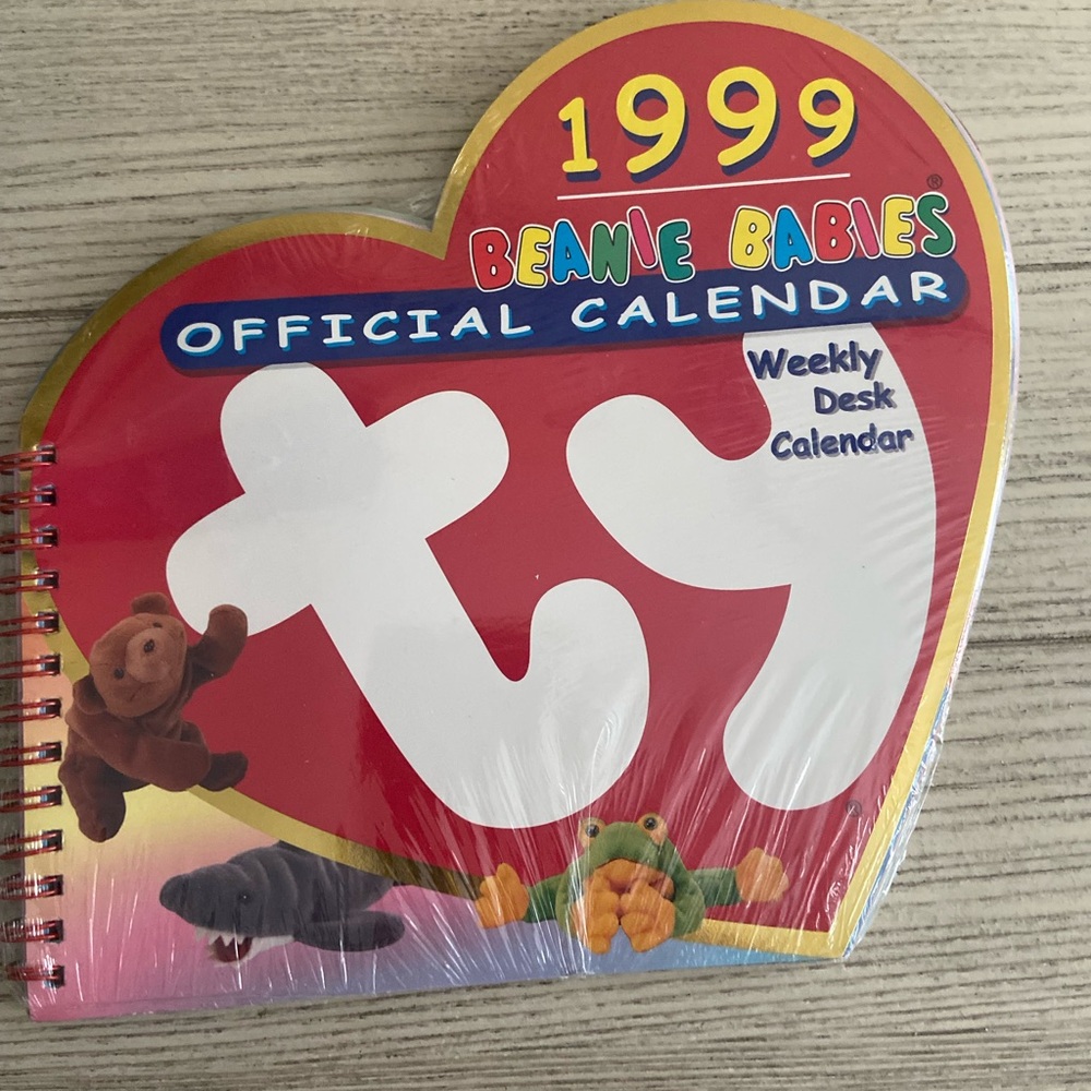 NIP  1999 BEANIE BABY OFFICIAL CALENDAR Weekly Desk Calendar